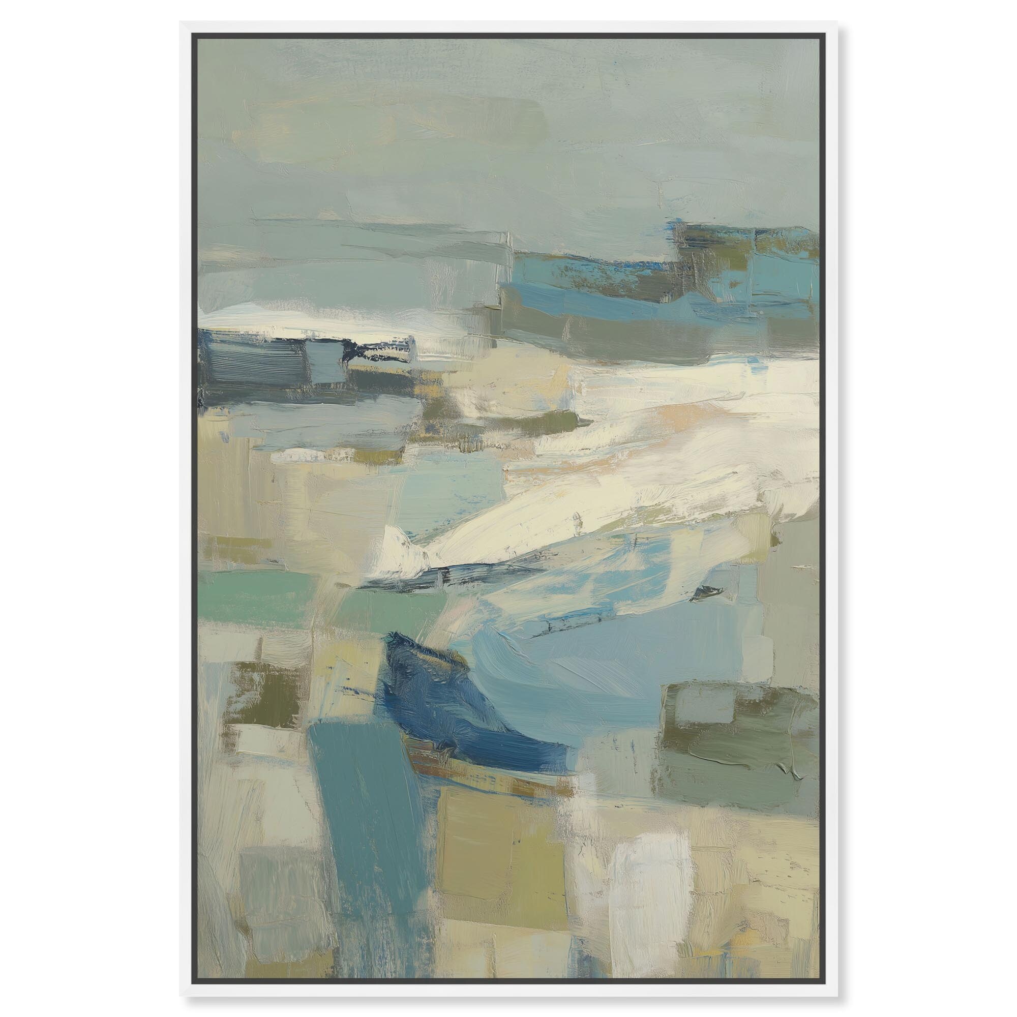 Coastal Breeze Green Wall Decor Framed Canvas Print by Art Remedy