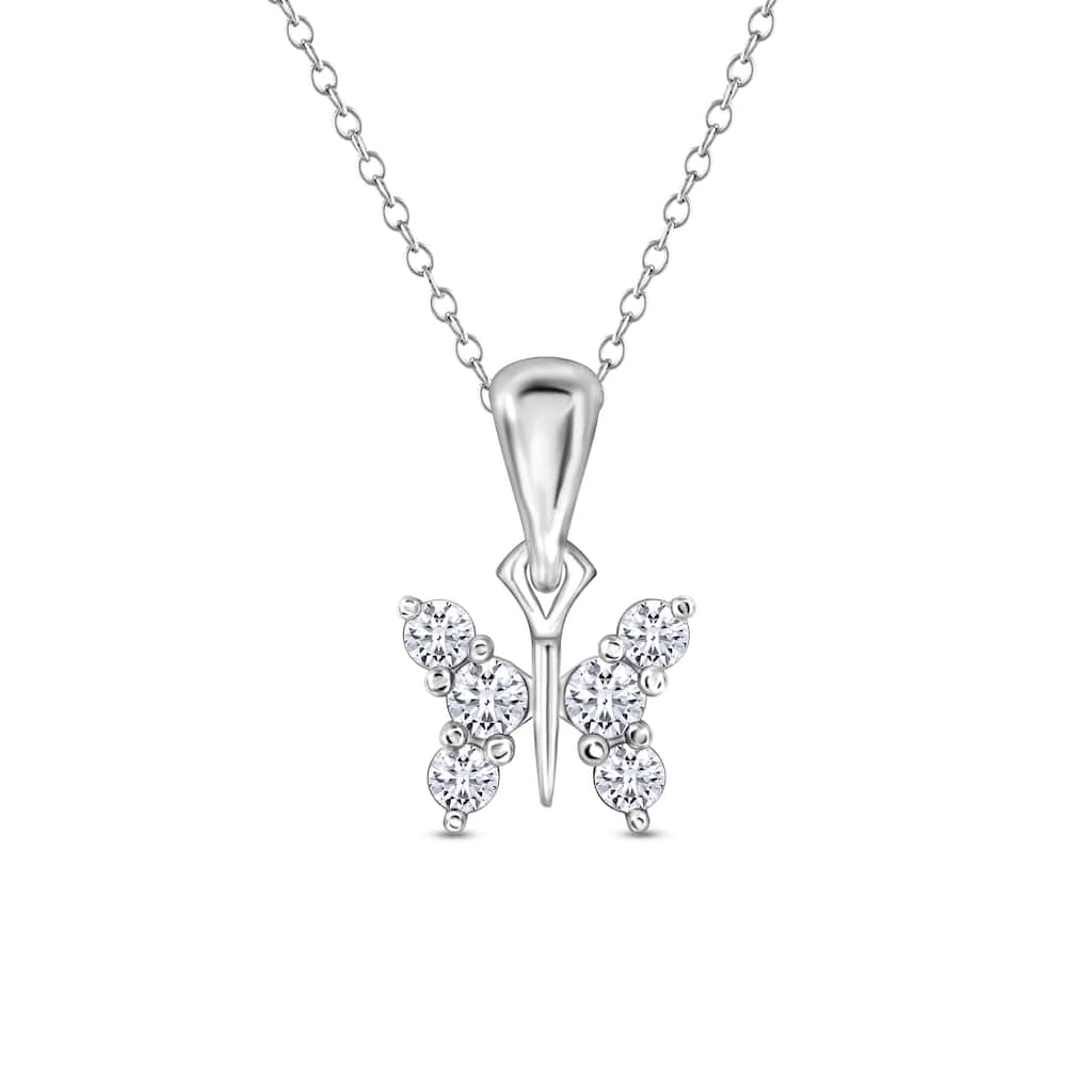 1/10 Cttw Natural Diamond Pendant Sterling Silver