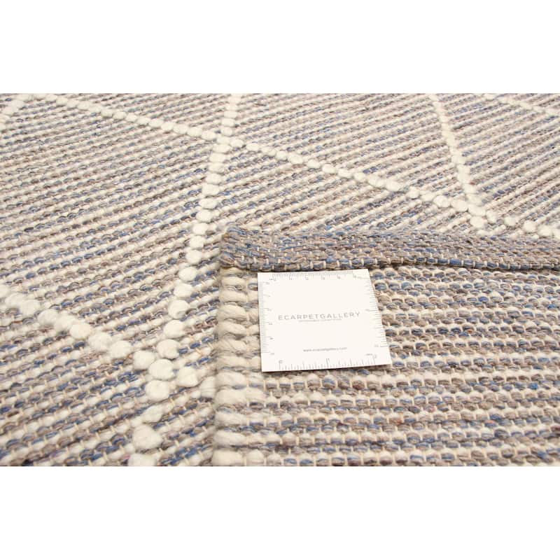 ECARPETGALLERY Braid weave Sienna Taupe Wool Rug - 5'1 x 7'5