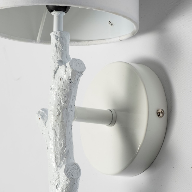 Sabinal II White Resin Tree Branch Wall Sconce - 6.5"W x 7.5"D x 18"H