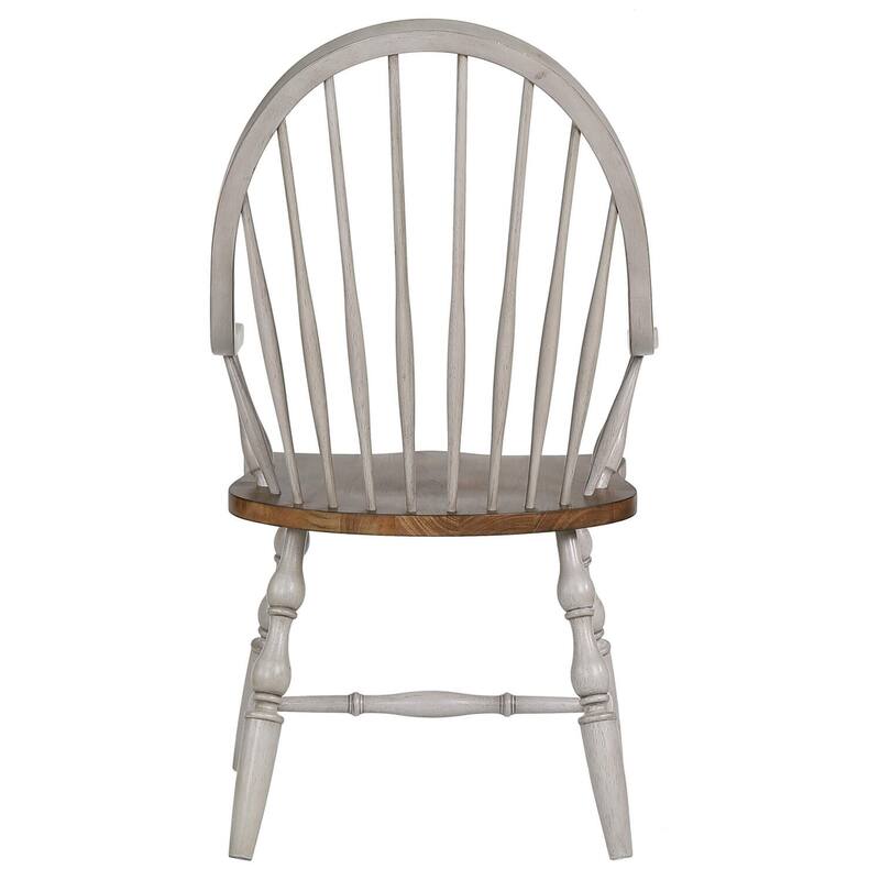 Retro Dining Chair With Arms - Relaxation Armchair, Fully Assembled, Distressed Wood Finish