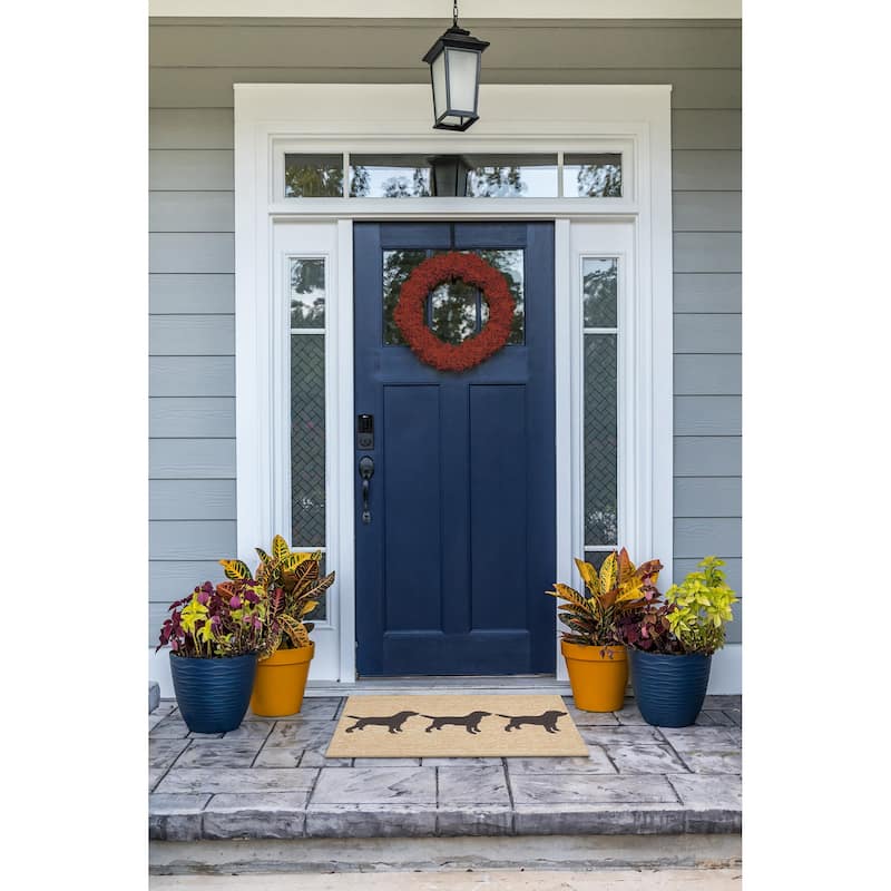 Liora Manne Frontporch Doggies Indoor/Outdoor Rug - 2'6" x 4'