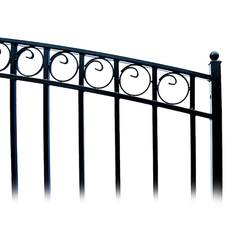 ALEKO Paris Style Ornamental Iron Wrought Dual Driveway Gate 16' - 16 ft x 6 ft