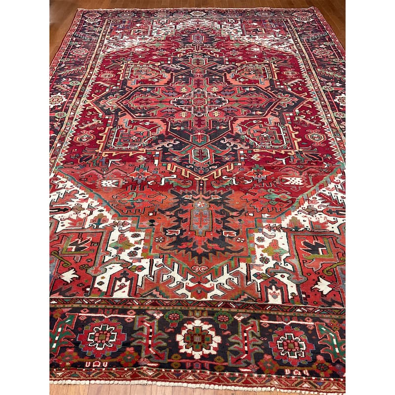 HERAT ORIENTAL Handmade Fine Heriz Wool Rug - 8'6" x 12'2"