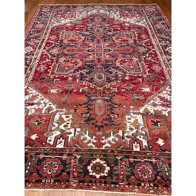 HERAT ORIENTAL Handmade Fine Heriz Wool Rug - 8'6" x 12'2"
