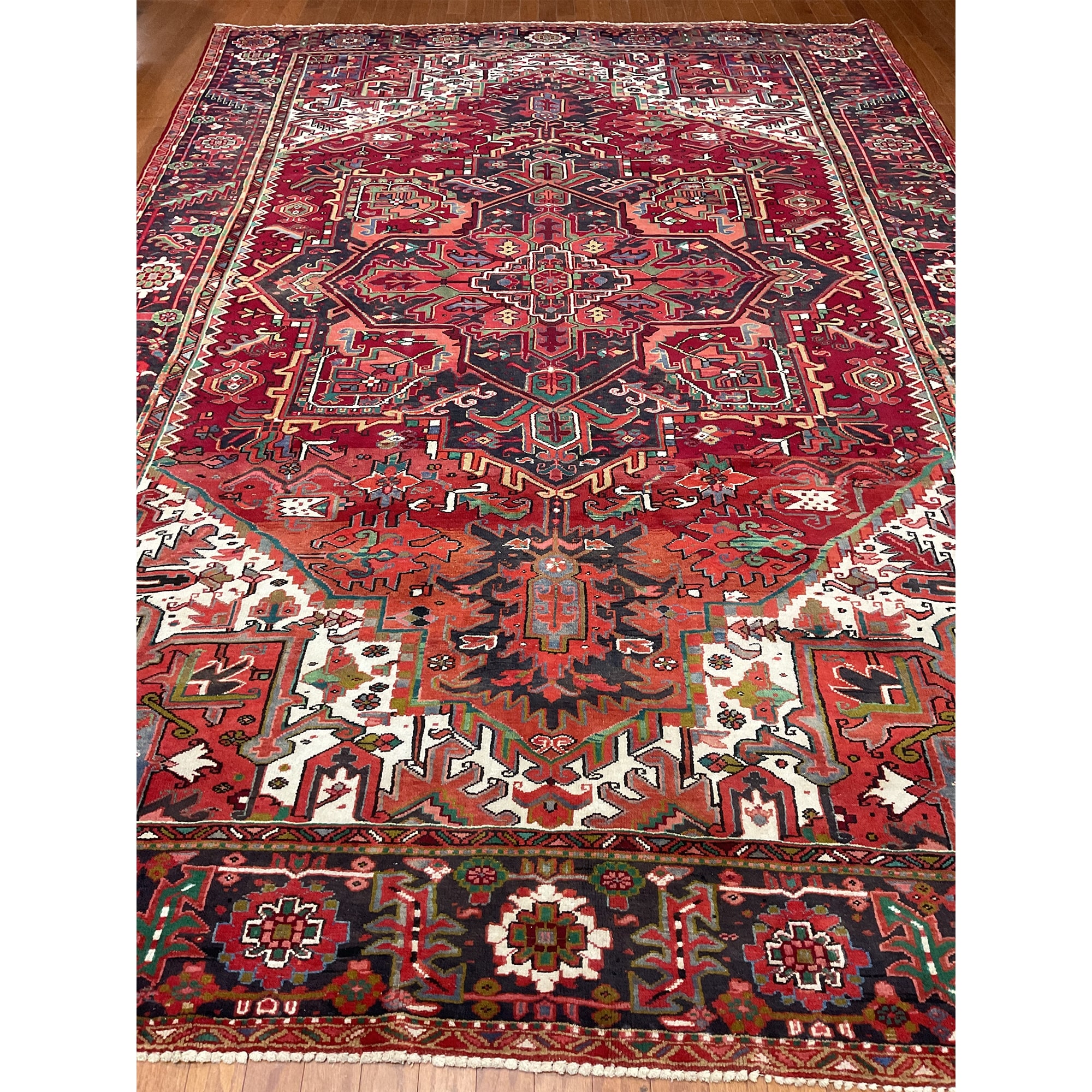 HERAT ORIENTAL Handmade Fine Heriz Wool Rug - 8'6" x 12'2"