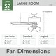 preview thumbnail 8 of 22, Hunter 52" Lawndale Ceiling Fan with LED Light Kit and Pull Chain, Damp-Rated - Indoor-Outdoor
