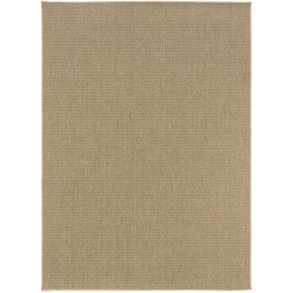 Grasse Sand Solid Outdoor Casual Area Rug - Bed Bath & Beyond - 38357369