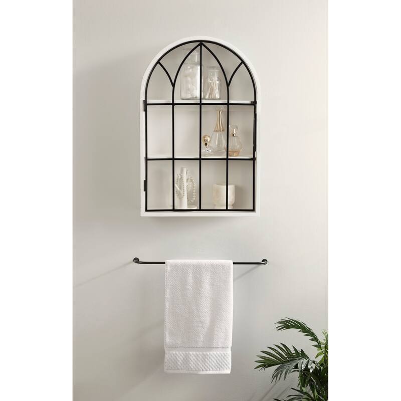 Kate and Laurel Megara Arched Wall Mounted Cabinet - 16x5x24