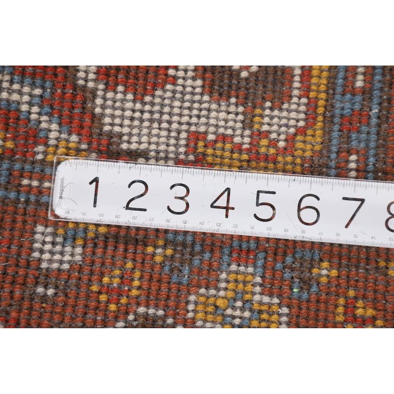 Beige / Ivory Oushak Oriental Accent Rug Hand-Knotted Wool Carpet - 4'0" X 5'11"