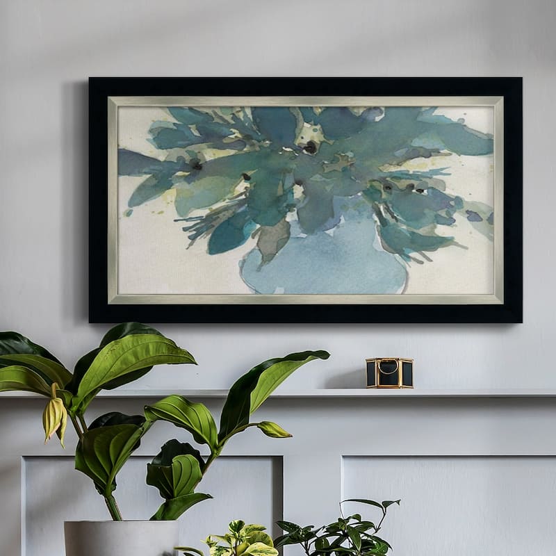 Blue Vintage Charm I Premium Framed Canvas- Ready to Hang