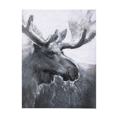 Animal Portrait I (Moose) (30 x 40) Canvas Art Print