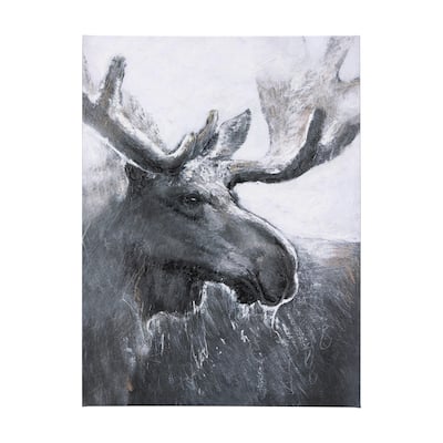 Animal Portrait I (Moose) (45 x 60) Canvas Art Print