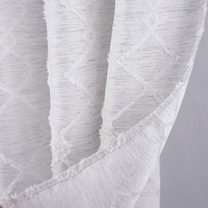 Connor Geometric Woven Jacquard Window Curtain Panel