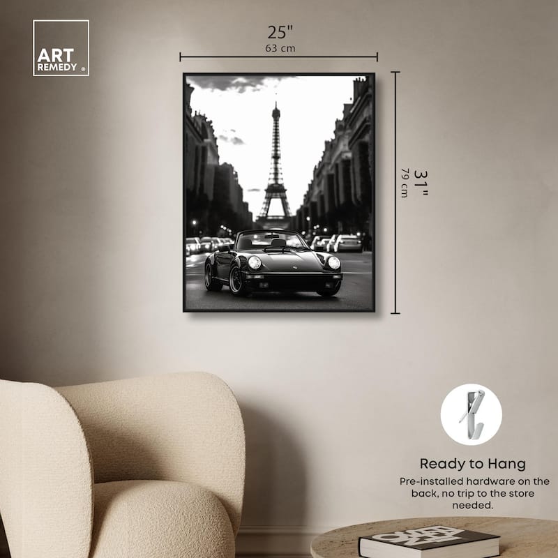 Street Scene with Porsche Canvas by Art Remedy