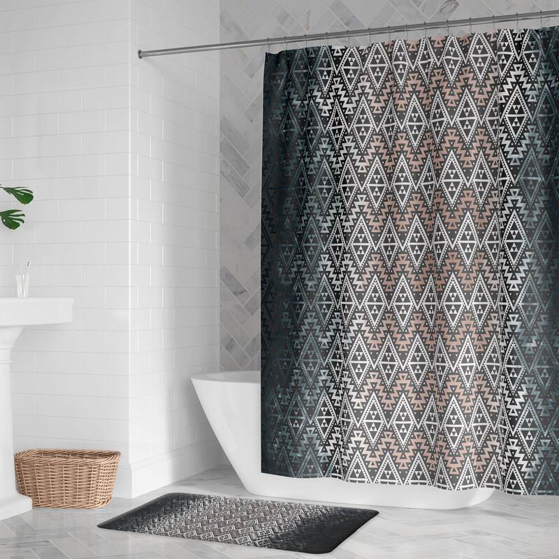 Laural Home Canyon Charcoal Shower Curtain