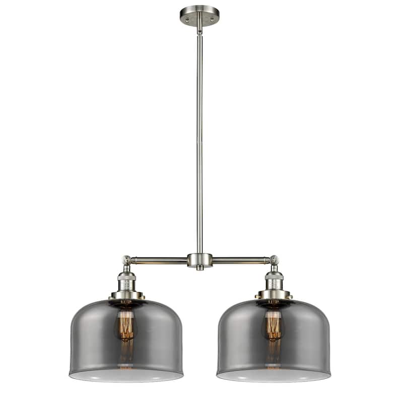 Innovations Lighting X-Large Bell 2 Light 21" Wide Linear Chandelier