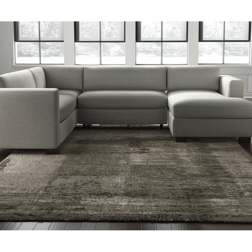 HomeRoots Abstract Industrial Rectangle Area Rug