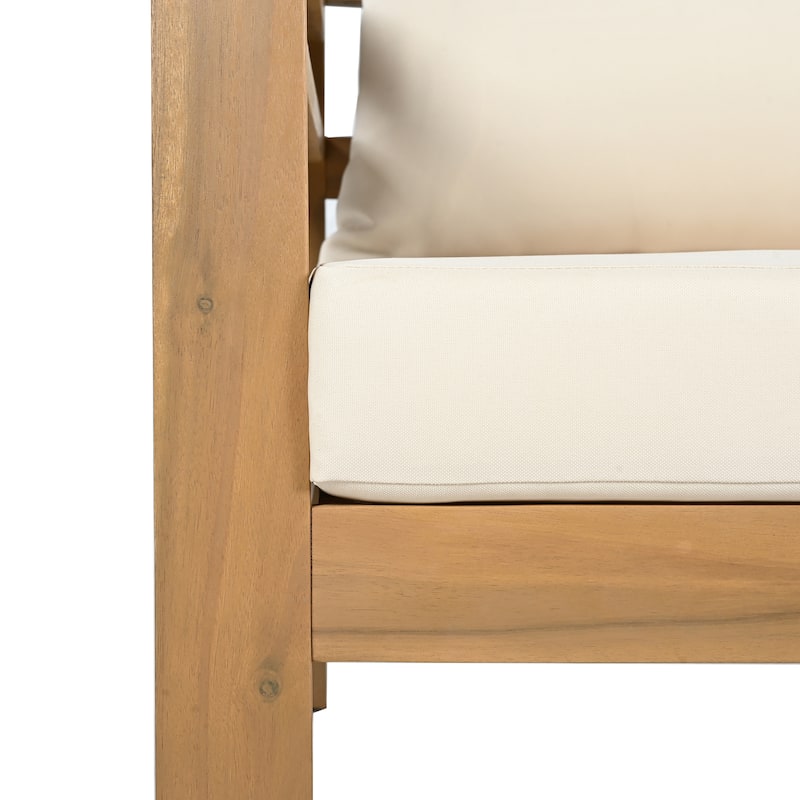 Yvette Outdoor Acacia Wood Deep Seating Furniture by Christopher Knight Home