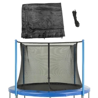 Machrus Upper Bounce Trampoline Safety Enclosure Net, For 8' Round Frame, Using 4 Poles (or 2 Arches) - Net Only
