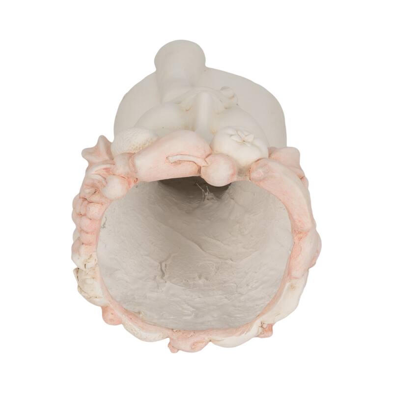 Unique Bust Style Resin Planter or Flower Pot with Crown Detail