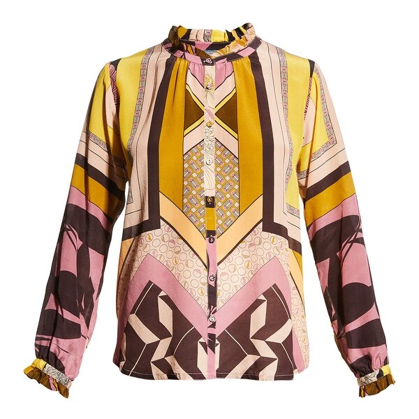 Johnny Was Womens Anabel Blouse Top Multi Color. Opens flyout.