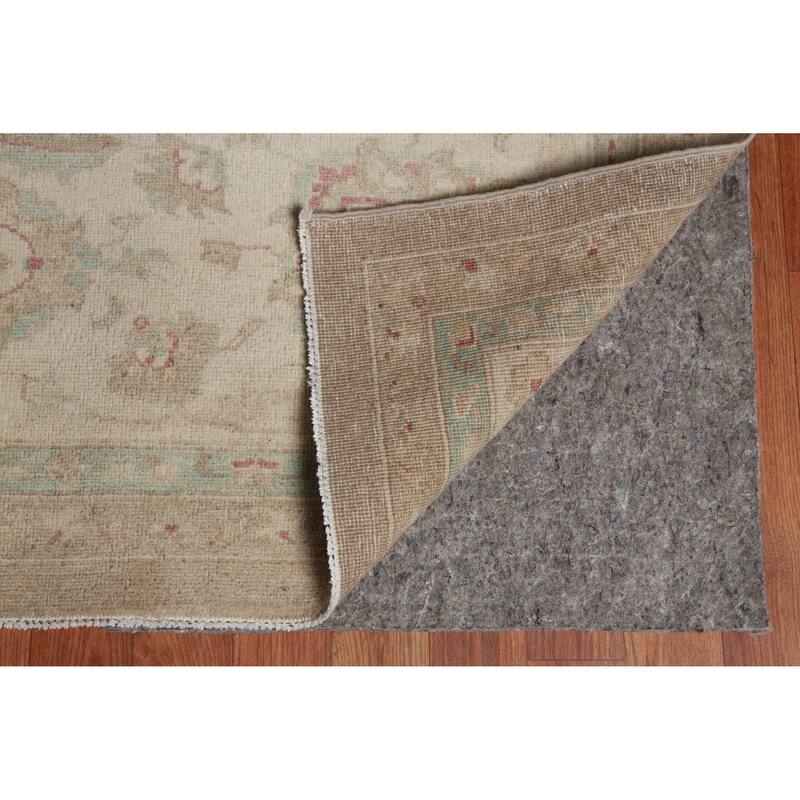 Hand Knotted Oriental 100% Wool Carpet Transitional All-Over Brown Oushak Area Rug - 14' 2'' X 11' 7''