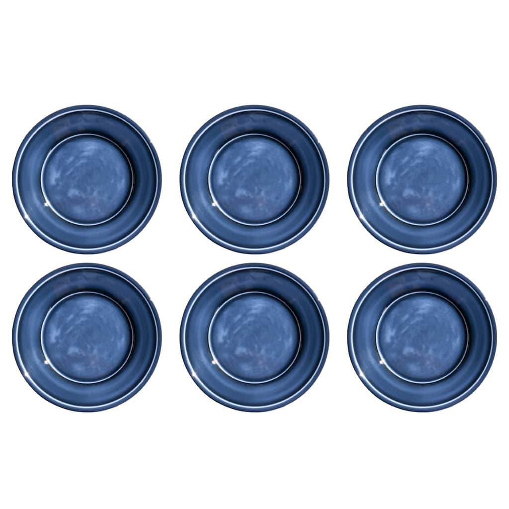 Abode Homewares Madison NewWave Melamine Salad Plate - Blue - 8.5" - Set of 6