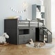 preview thumbnail 10 of 25, Twin Pine Loft Bed with Storage Steps, Movable Desk, Drawers, Guardrail Gray