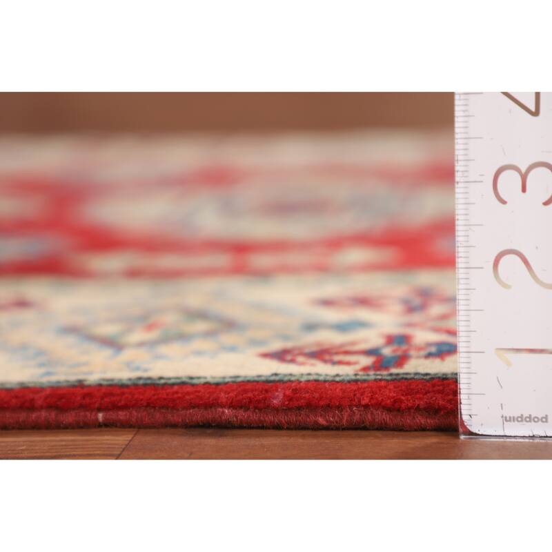 Traditional Red Kazak Foyer Rug Handmade Wool Carpet - 3'4" x 4'11"