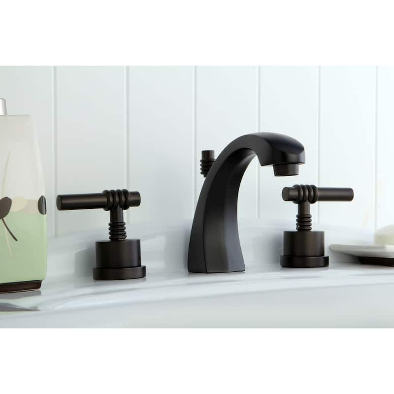 Kingston Brass Milano Widespread Bathroom Faucet with Pop-Up Drain