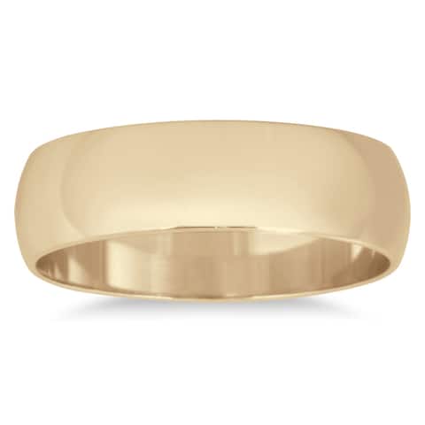Marquee Jewels 10k Yellow Gold 5-millimeter Domed Wedding Band