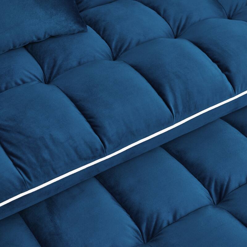 Compact Foldable Sofa Bed with USB, Pillow Set & Reclining Back - Ideal for Small Spaces