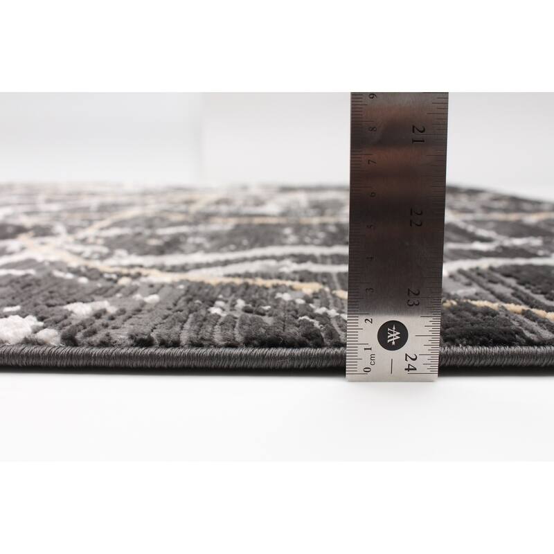 ECARPETGALLERY Florence Dark Grey Casual Rug