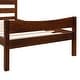 preview thumbnail 18 of 25, Classic Design Easy to Clean Twin Size Wood Platform Bed with Headboard and Wooden Slat Support