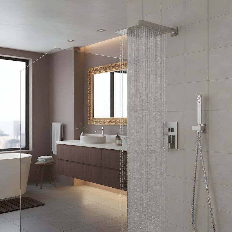 Wall Mounted Dual Shower Head Shower Set