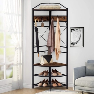 Corner hall tree coat rack outlet