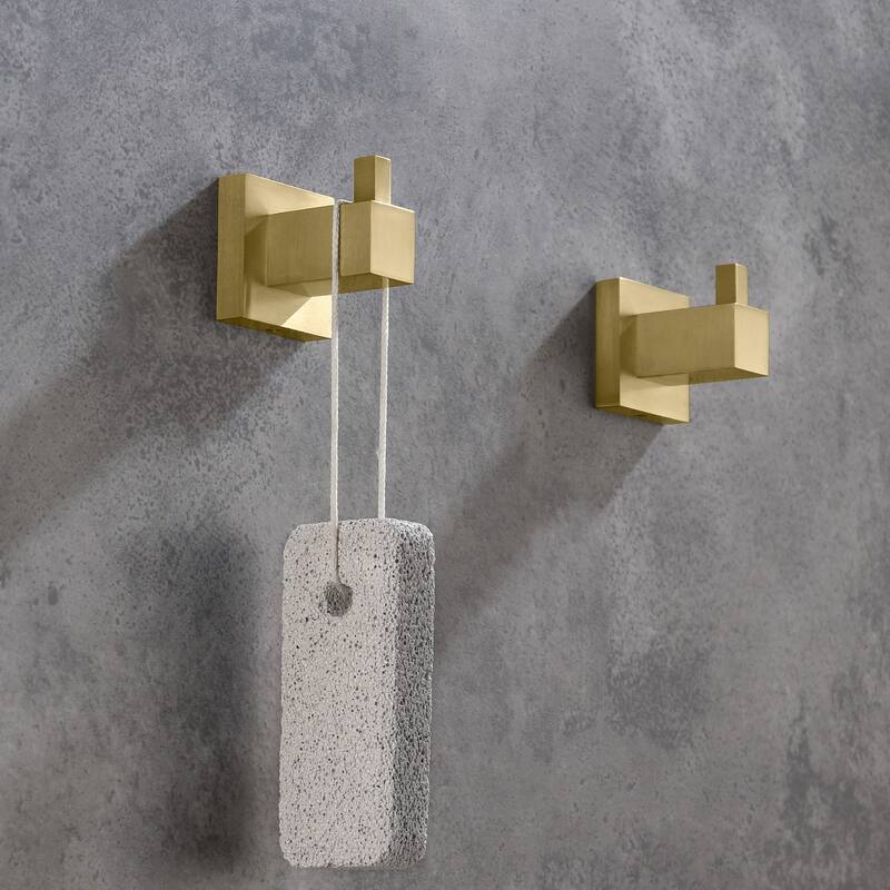 Cube Bathroom Towel & Robe Hook 2 Count