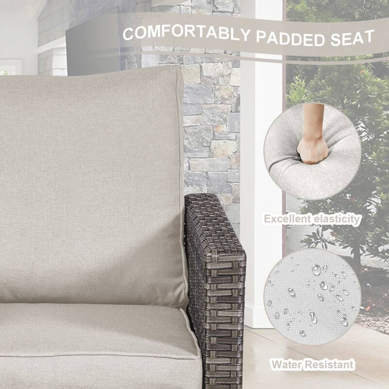 Gymojoy Outdoor Fire Pit Conversation Set, Patio Furniture with Cushions