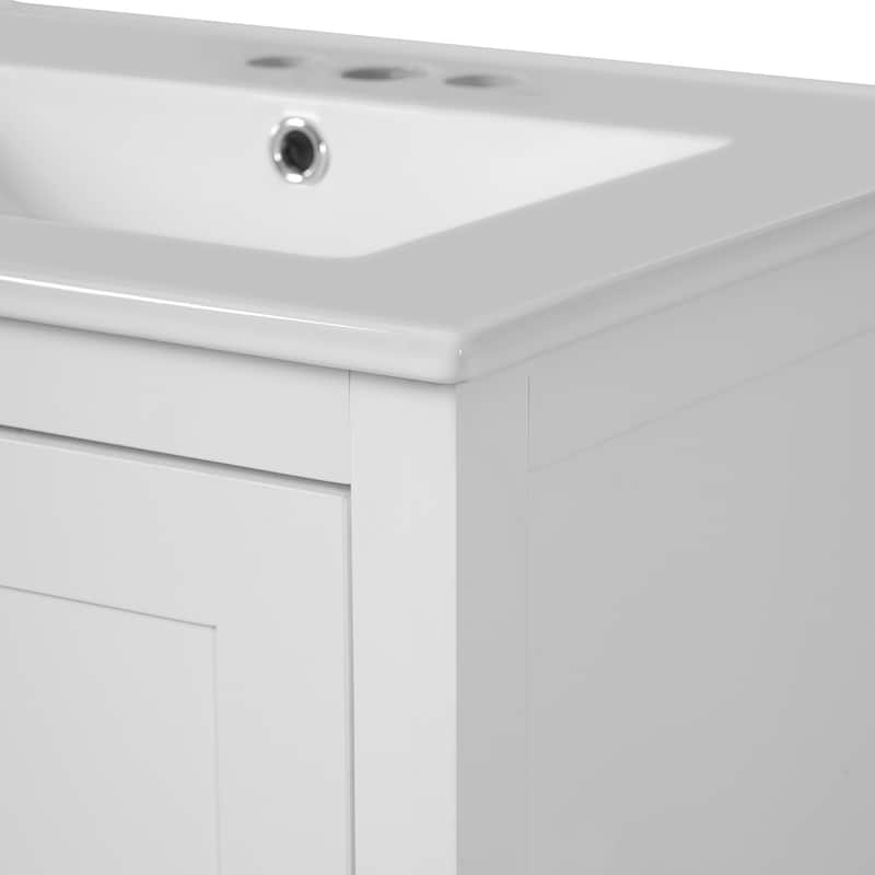 Roomfitters Modern 48" Bathroom Vanity with Undermount Sink, Storage Cabinet, Soft-Close Doors and Divided Drawer