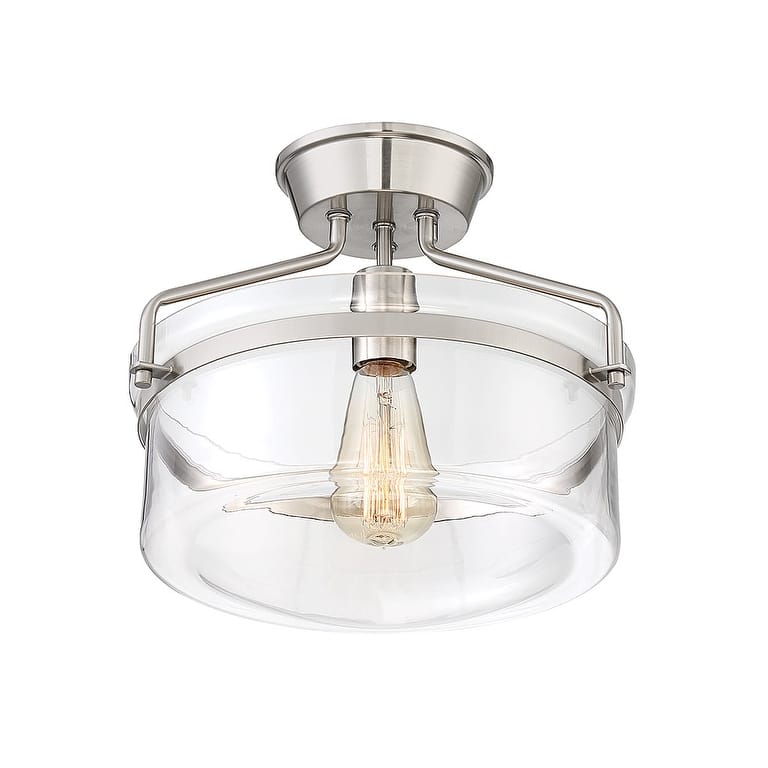 Meridian M60011 Single Light 13" Wide Semi-Flush Bowl Ceiling Fixture