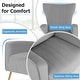 preview thumbnail 24 of 30, Costway Velvet Upholstered Wingback Chair with Lumbar Pillow & Golden - See Details