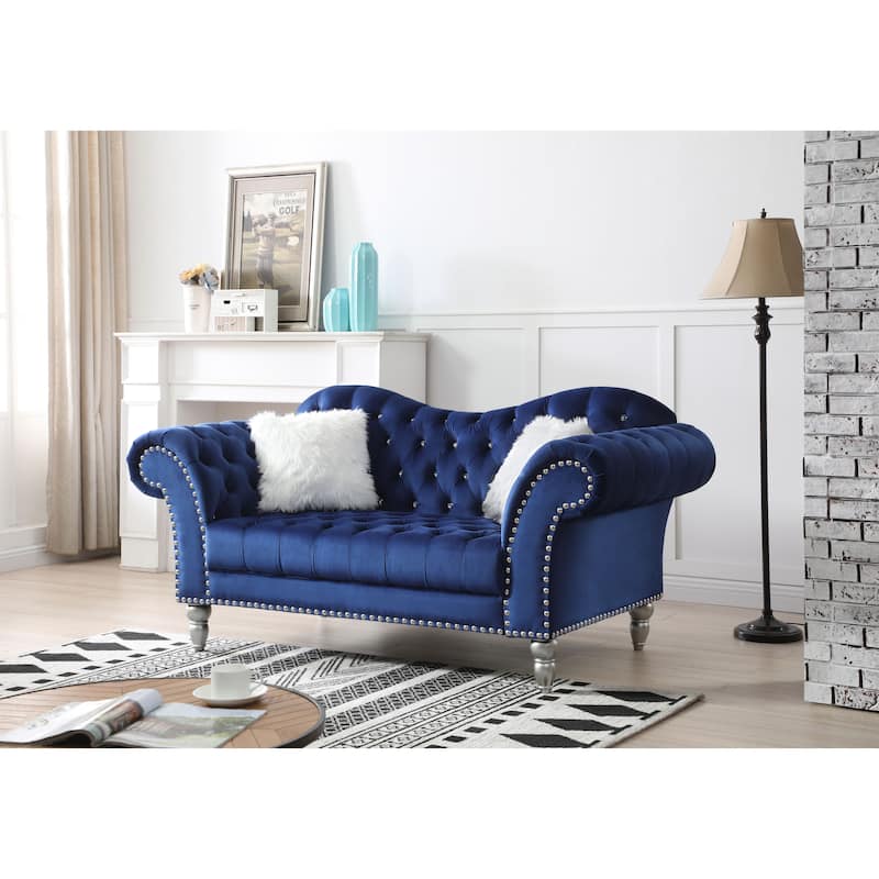 Wilshire Velvet Tufted Loveseat