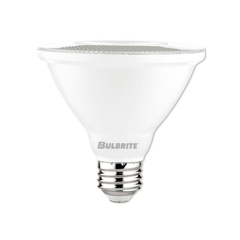 Bulbrite Pack of (4) 10 Watt Dimmable Flood PAR30 Short Neck Medium (E26) LED Light Bulb - Cool White Light - Cool White Light