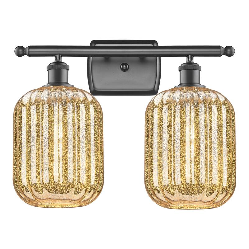 Innovations Lighting Endless Possibilities Ballston - Preston - 2 Light 17" Jar Shade Bath Vanity Light - Mercury/Oil Rubbed Bronze