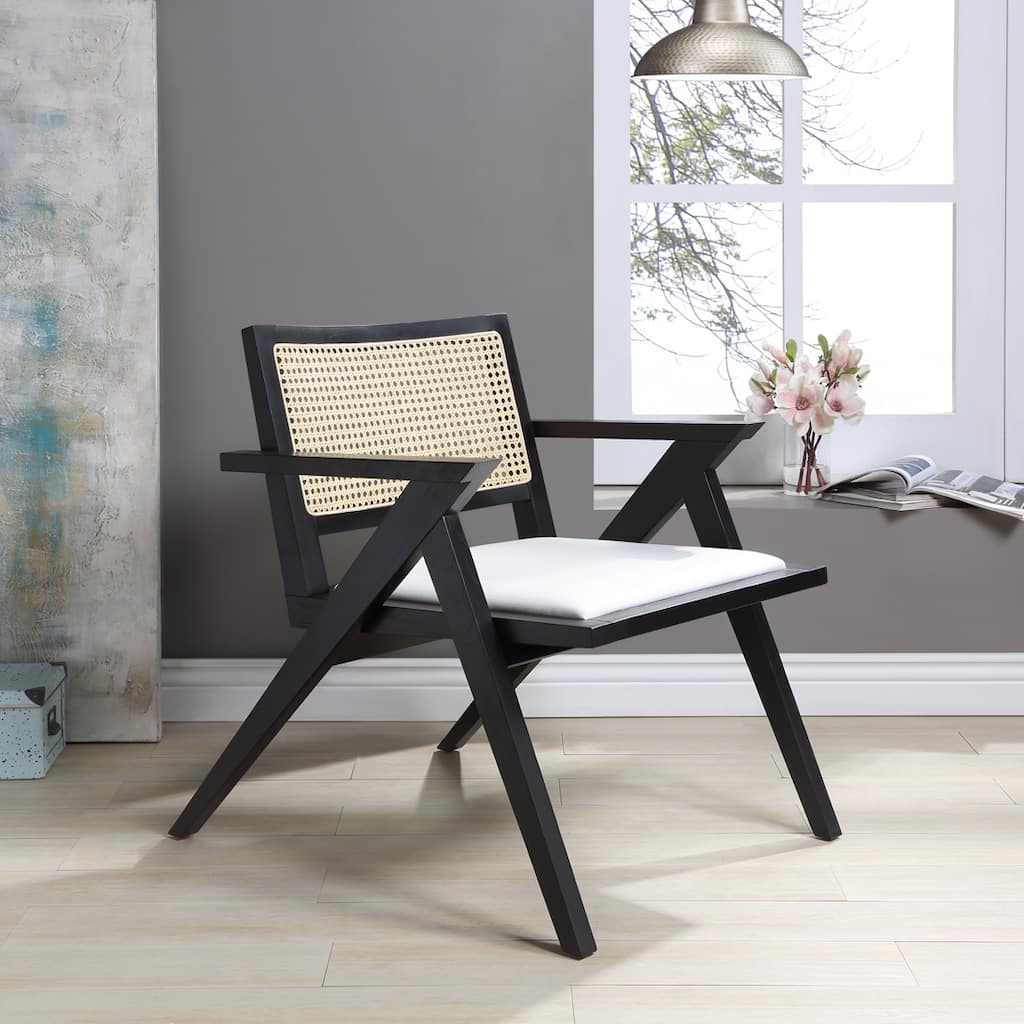 SAFAVIEH Home Krystine Rattan Accent Chair - 30"W x 32"D x 32"H