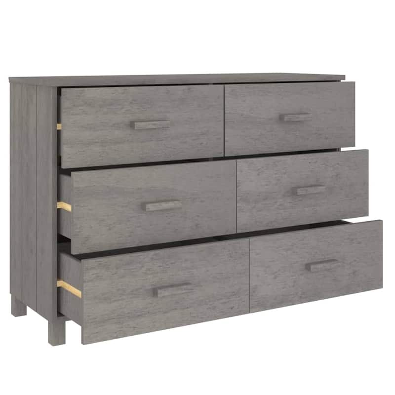 vidaXL Sideboard Buffet Console Cabinet with Storage HAMAR Solid Wood Pine - 44.5"x15.7"x31.5"