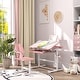 preview thumbnail 17 of 16, Qaba Kids Desk and Chair Set, Height Adjustable Kids School Study Desk and Chair Set with Tilt Desktop