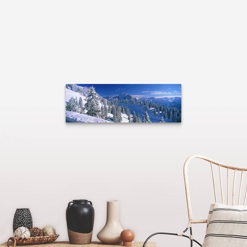 "Alpine Scene, Bavaria, Germany" Canvas Wall Art - 36 x 12