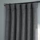 Exclusive Fabrics Faux Linen Room Darkening Curtain(1 Panel) - 50 X 96 - dark gravel